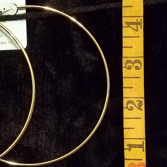Large Gold Hoop Earrings - Picture 3 of 3